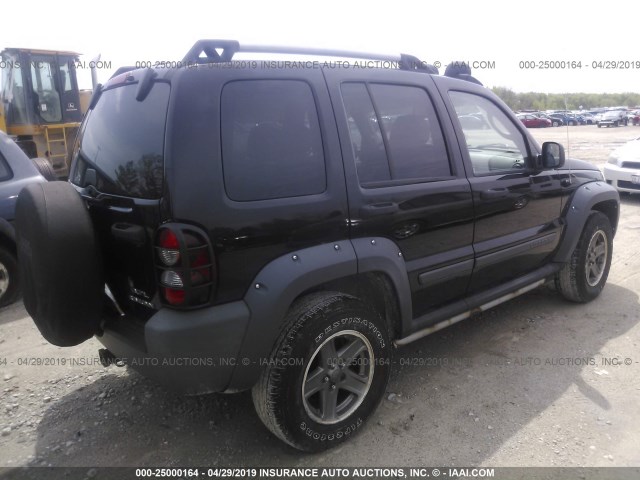 1J4GL38K35W511729 - 2005 JEEP LIBERTY RENEGADE BLACK photo 4