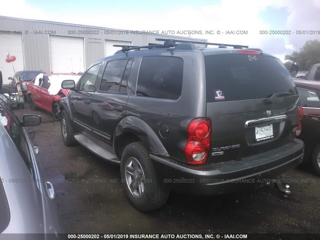 1D4HB58D14F214874 - 2004 DODGE DURANGO LIMITED GRAY photo 3