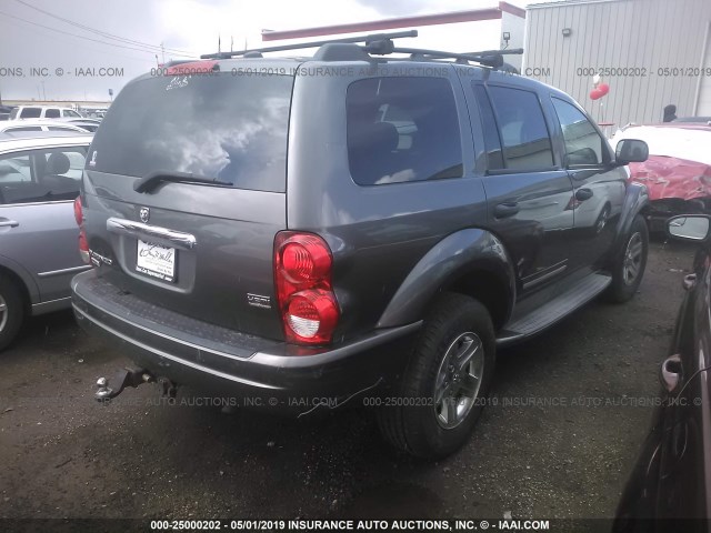 1D4HB58D14F214874 - 2004 DODGE DURANGO LIMITED GRAY photo 4