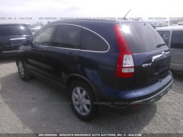 JHLRE38777C022648 - 2007 HONDA CR-V EXL BLUE photo 3