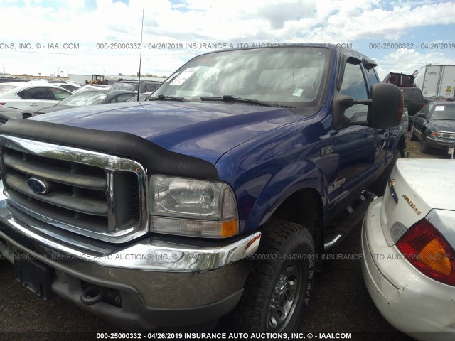 1FTNX21P63ED03364 - 2003 FORD F250 BLUE photo 2