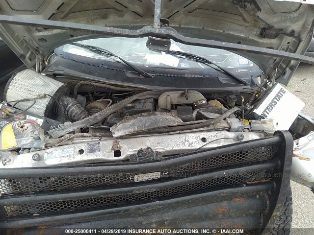 1B7KF23791J574295 - 2001 DODGE RAM 2500 SILVER photo 10