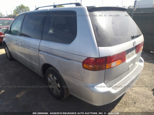 5FNRL18743B029142 - 2003 HONDA ODYSSEY EXL SILVER photo 3