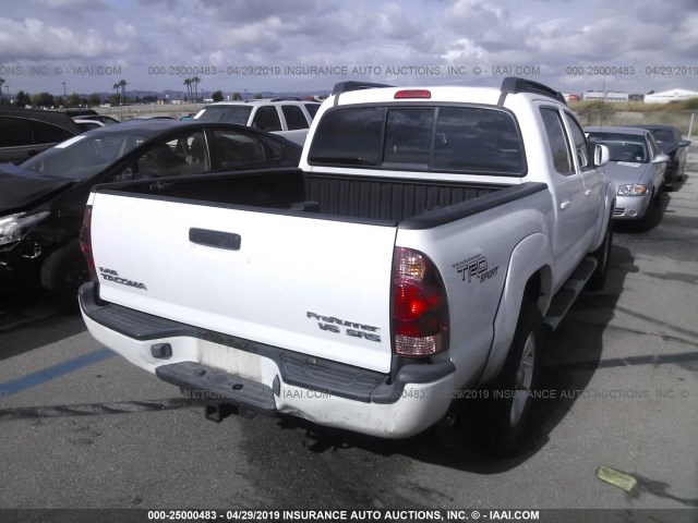 5TEJU62N77Z371414 - 2007 TOYOTA TACOMA DOUBLE CAB PRERUNNER WHITE photo 4