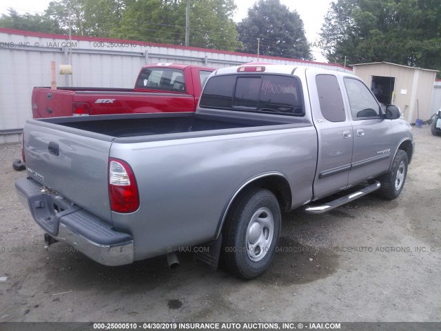 5TBRU34146S466481 - 2006 TOYOTA TUNDRA ACCESS CAB SR5 SILVER photo 4