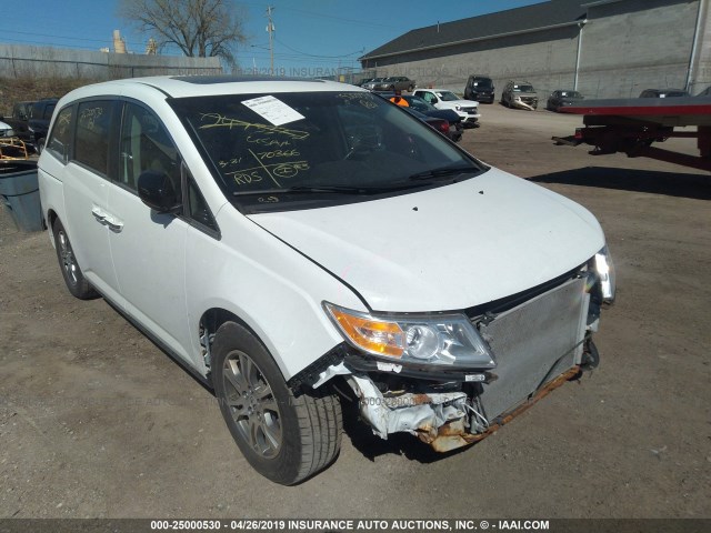 5FNRL5H65CB138577 - 2012 HONDA ODYSSEY EXL WHITE photo 1