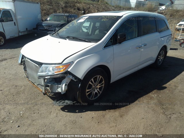 5FNRL5H65CB138577 - 2012 HONDA ODYSSEY EXL WHITE photo 2