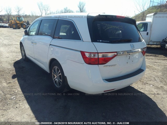 5FNRL5H65CB138577 - 2012 HONDA ODYSSEY EXL WHITE photo 3