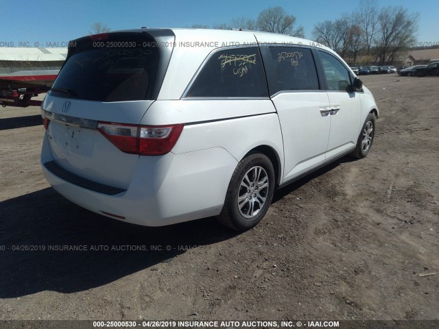 5FNRL5H65CB138577 - 2012 HONDA ODYSSEY EXL WHITE photo 4