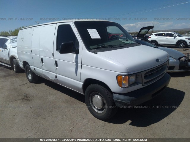 1FTRE14202HA21929 - 2002 FORD ECONOLINE E150 VAN WHITE photo 1