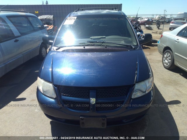 2D4GP74L73R155729 - 2003 DODGE GRAND CARAVAN EX BLUE photo 6