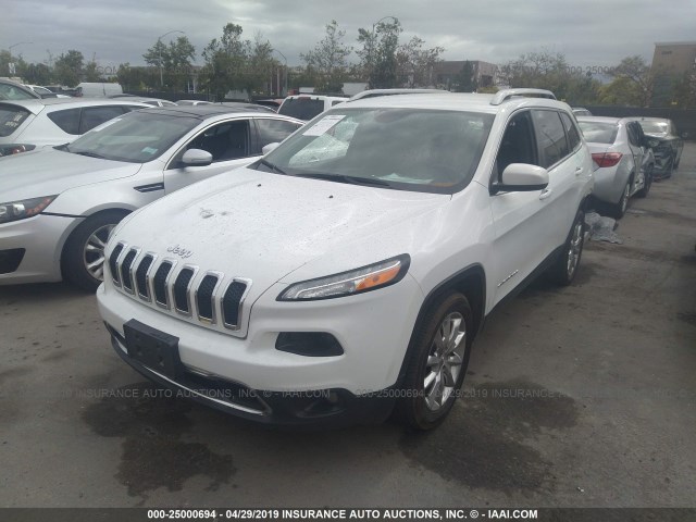 1C4PJLDB4GW165257 - 2016 JEEP CHEROKEE LIMITED WHITE photo 2