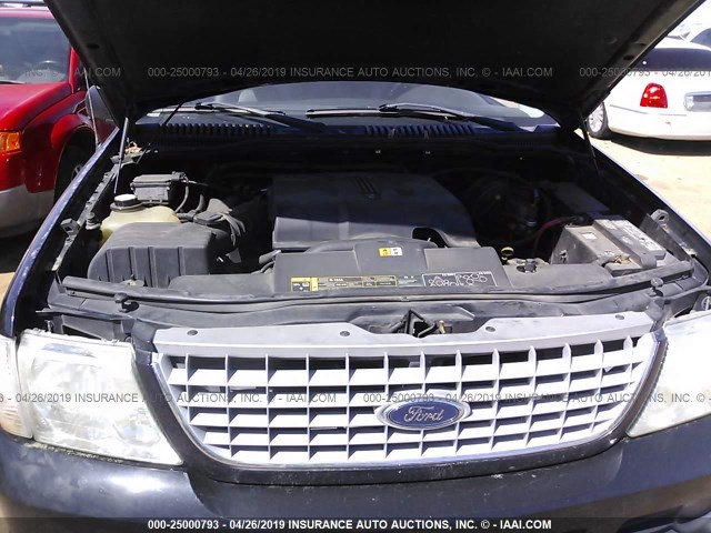 1FMZU75W22ZB70484 - 2002 FORD EXPLORER LIMITED BLACK photo 10