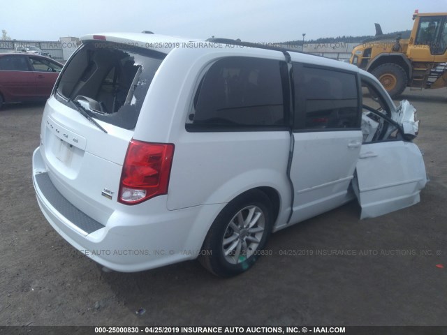 2C4RDGCG1GR183535 - 2016 DODGE GRAND CARAVAN SXT WHITE photo 4