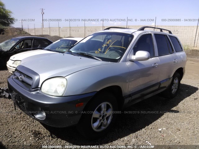 KM8SC13D85U933368 - 2005 HYUNDAI SANTA FE GLS/LX SILVER photo 2