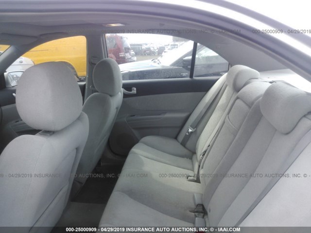 5NPEU46F46H049646 - 2006 HYUNDAI SONATA GLS/LX SILVER photo 8