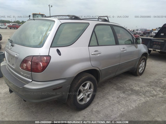 JT6HF10U7Y0114283 - 2000 LEXUS RX 300 SILVER photo 4