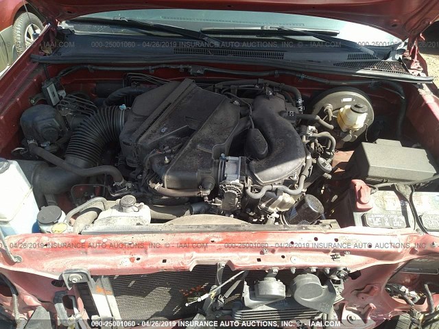 5TFLU4ENXEX108248 - 2014 TOYOTA TACOMA DOUBLE CAB 红色 照片 10