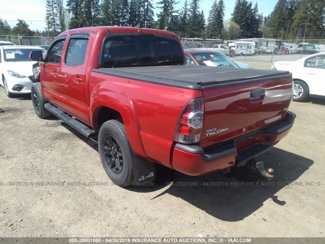 5TFLU4ENXEX108248 - 2014 TOYOTA TACOMA DOUBLE CAB 红色 照片 3