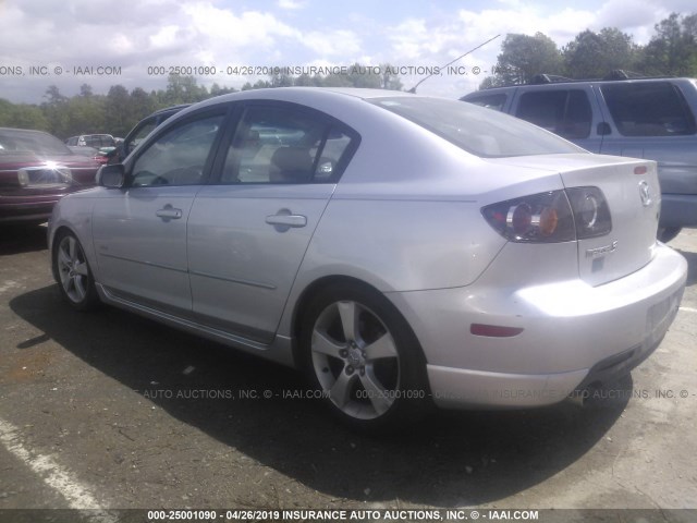 JM1BK323561519303 - 2006 MAZDA 3 S SILVER photo 3