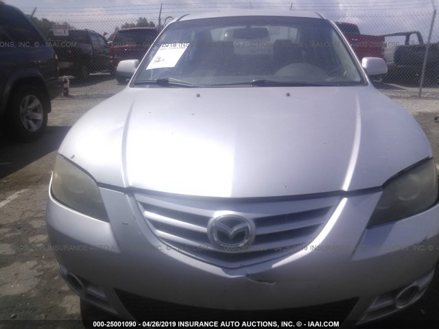 JM1BK323561519303 - 2006 MAZDA 3 S SILVER photo 6