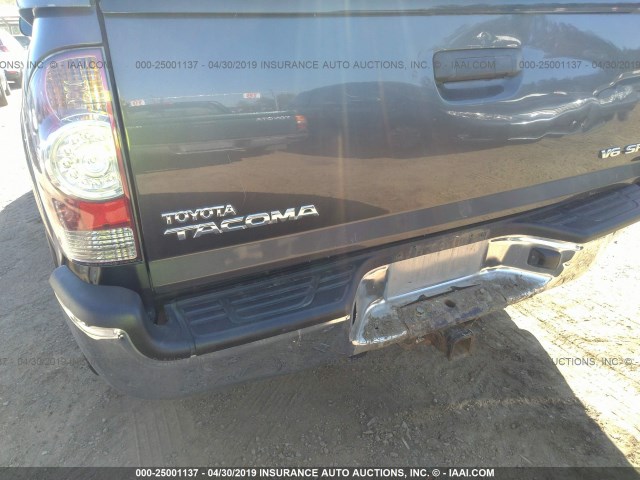 5TEUU42N39Z640576 - 2009 TOYOTA TACOMA ACCESS CAB ნაცრისფერი ფოტო 6