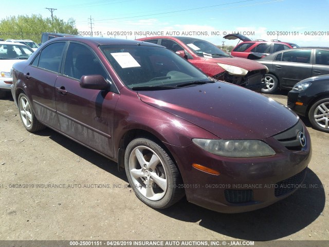 1YVHP80D465M34573 - 2006 MAZDA 6 S MAROON photo 1