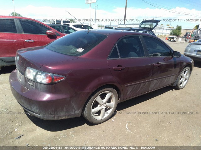 1YVHP80D465M34573 - 2006 MAZDA 6 S MAROON photo 4