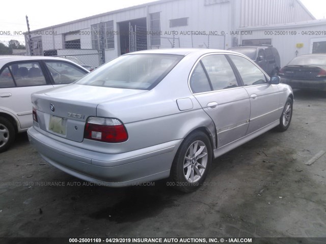 WBADT434X3G028430 - 2003 BMW 525 I AUTOMATIC SILVER photo 4