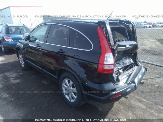 JHLRE48787C118181 - 2007 HONDA CR-V EXL BLACK photo 3