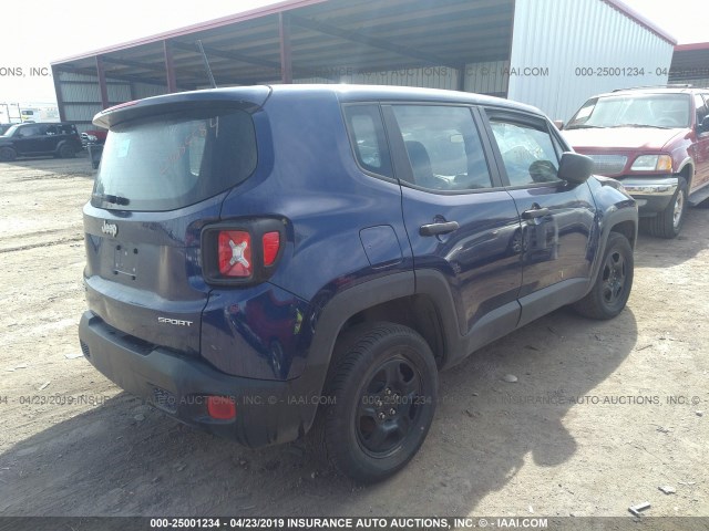 ZACCJBAW0GPD06368 - 2016 JEEP RENEGADE BLUE photo 4