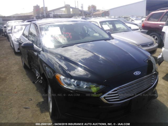 3FA6P0LUXJR225103 - 2018 FORD FUSION SE HYBRID BLACK photo 1