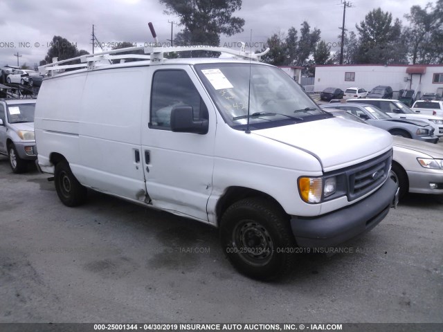 1FTRE14203HA07689 - 2003 FORD ECONOLINE E150 VAN WHITE photo 1