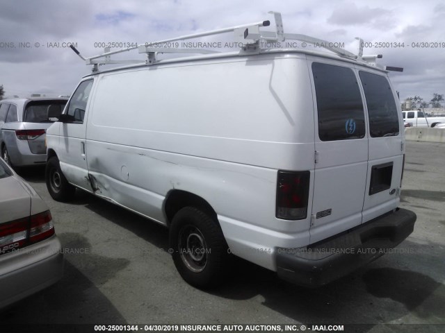 1FTRE14203HA07689 - 2003 FORD ECONOLINE E150 VAN WHITE photo 3