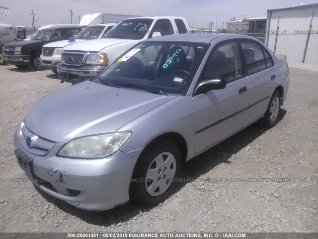 1HGES16335L028972 - 2005 HONDA CIVIC DX VP Gümüş foto 2