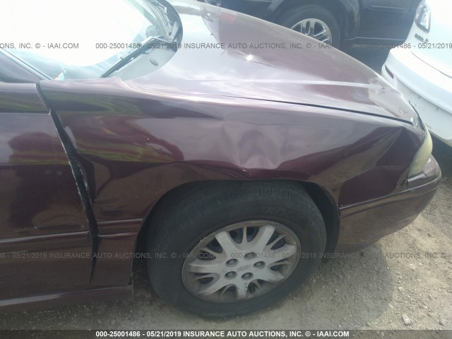 2G1WF55K439432013 - 2003 CHEVROLET IMPALA BURGUNDY photo 6