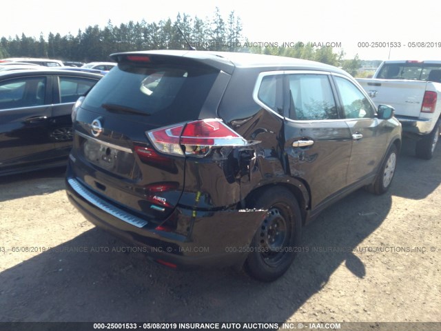 5N1AT2MV7EC856054 - 2014 NISSAN ROGUE S/SL/SV BLACK photo 4