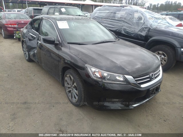 1HGCR2F58EA025233 - 2014 HONDA ACCORD SPORT BLACK photo 1