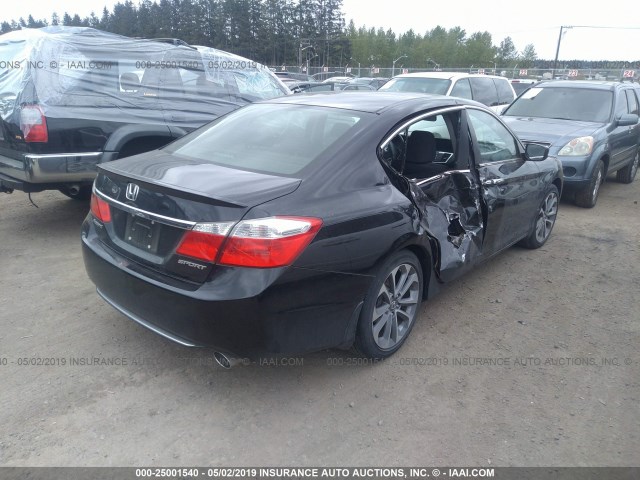 1HGCR2F58EA025233 - 2014 HONDA ACCORD SPORT BLACK photo 4