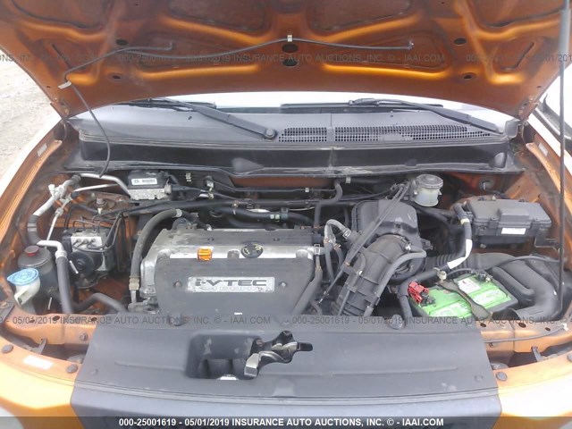 5J6YH28746L009634 - 2006 HONDA ELEMENT EX ORANGE photo 10