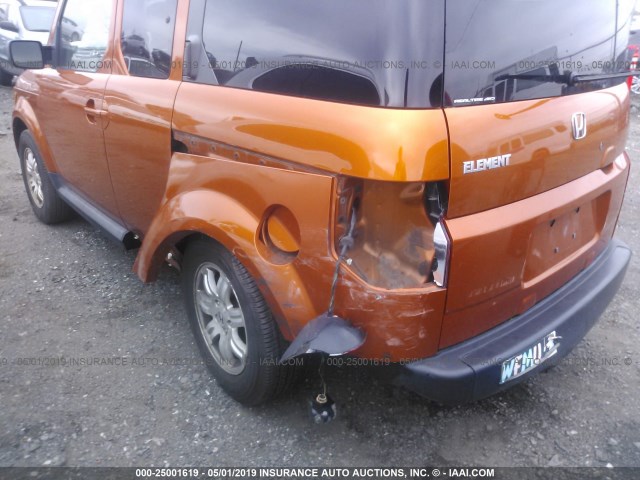 5J6YH28746L009634 - 2006 HONDA ELEMENT EX ORANGE photo 8