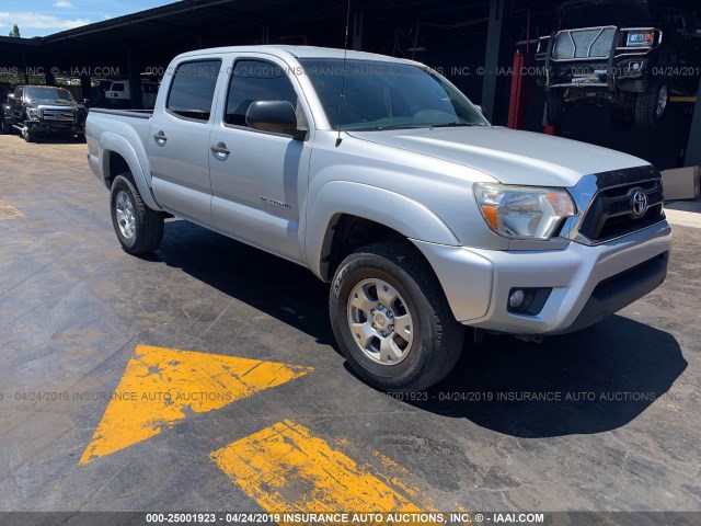 5TFJU4GN3DX033220 - 2013 TOYOTA TACOMA DOUBLE CAB PRERUNNER SILVER photo 1