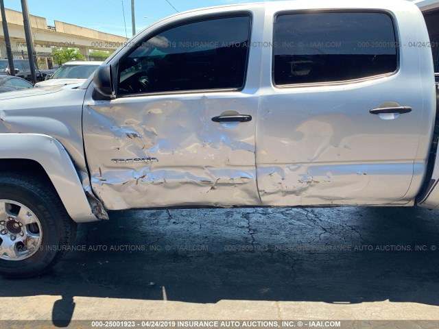 5TFJU4GN3DX033220 - 2013 TOYOTA TACOMA DOUBLE CAB PRERUNNER SILVER photo 6