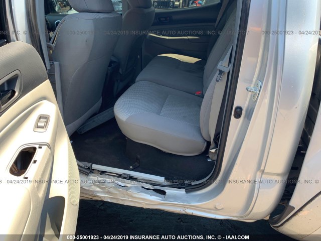 5TFJU4GN3DX033220 - 2013 TOYOTA TACOMA DOUBLE CAB PRERUNNER SILVER photo 8
