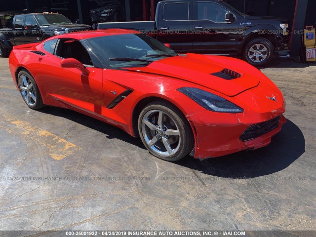 1G1YB2D73F5100467 - 2015 CHEVROLET CORVETTE RED photo 1