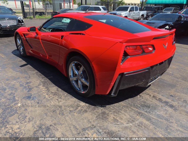 1G1YB2D73F5100467 - 2015 CHEVROLET CORVETTE RED photo 3