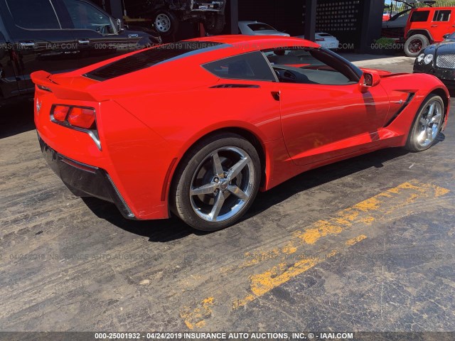 1G1YB2D73F5100467 - 2015 CHEVROLET CORVETTE STINGRAY/1LT RED photo 4