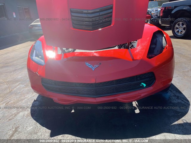 1G1YB2D73F5100467 - 2015 CHEVROLET CORVETTE STINGRAY/1LT RED photo 6