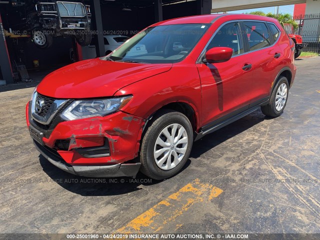 JN8AT2MV5HW261473 - 2017 NISSAN ROGUE S/SL/SV RED photo 2