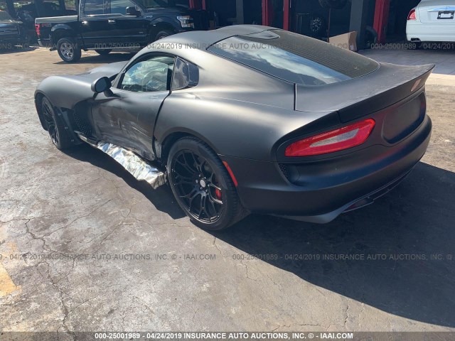 1C3BDEDZ8HV500669 - 2017 DODGE VIPER GTC BLACK photo 3